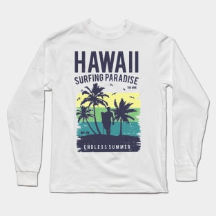 Hawaii Surfing Paradise Long Sleeve T-Shirt